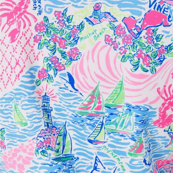 Brand New Lilly Pulitzer UPF 50+ Skipper Popover Lilly Loves Marthas Vineyard XL - Picture 5 of 6